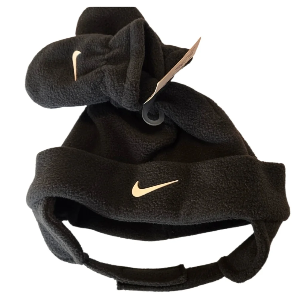 Nike Infact Dark Gray Fleece Hat and Mittens Set NWT Winter Fall